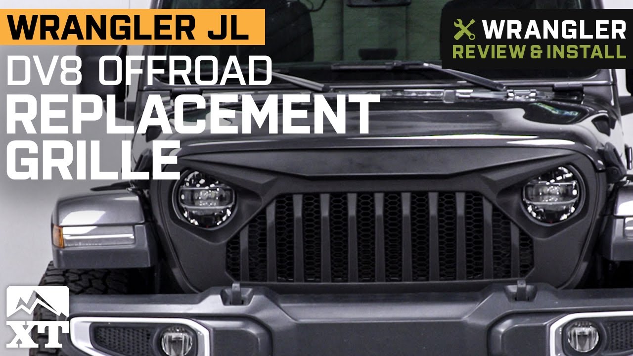 Jeep Wrangler JL DV8 Offroad Replacement Grille Review & Install - YouTube