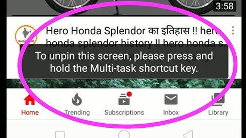 to unpin this screen touch and hold back and overview at the same time d tech side