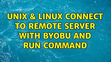 Unix & Linux: Connect to remote server with byobu and run command