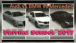 Driving School 2017 DRAG RACE - Mercedes S Class vs Audi A8 vs BMW 7 Series & Free Roam Drive Play screenshot 4