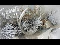 DECORATE FOR CHRISTMAS WITH ME 2017 I RUSTIC GLAM I Tree, Staircase & Fireplace Mantel