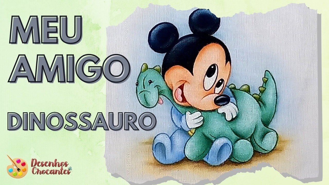 🩵 Pintando em fralda dinossauro de brinquedo (Desenhos Crocantes)