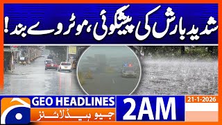 Download Lagu Heavy rain forecast, motorway closed! | Headlines Geo News 2 AM (21 Jan 2026) MP3