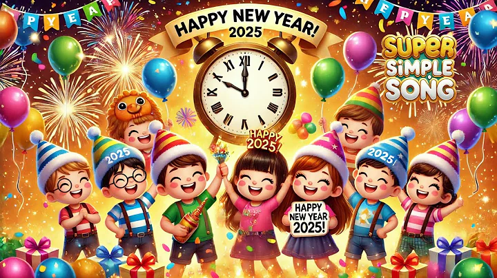 Happy New Year Song 🎉 | Fun & Festive Celebration 2025 @KidsSong-1