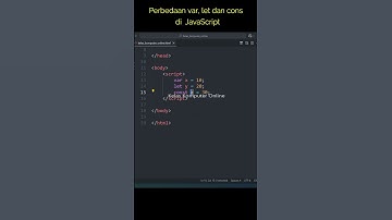 Belajar JavaScript Untuk Pemula: Perbedaan var, let, dan const #coding #programming