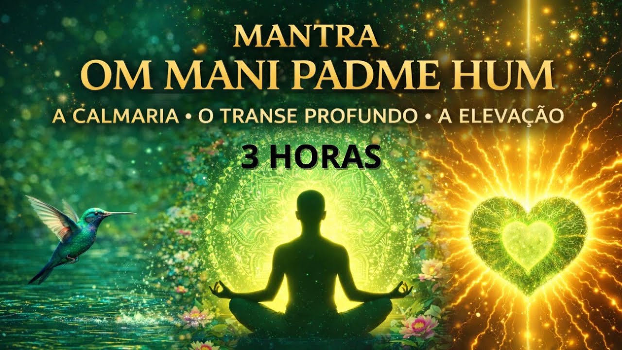 OM MANI PADME HUM ✨ Mantra Infinito de Cura e Paz | 3 Horas para Meditar, Dormir e Acalmar a Mente