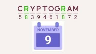 Cryptogram Daily Challenge November 9 2024 - 'Welcome to Monaco' Answers
