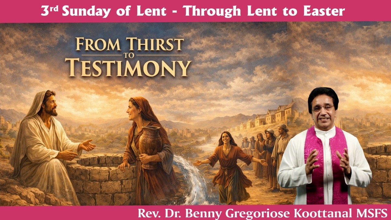 3rd Sunday of Lent: FROM THIRST TO TESTIMONY, by Rev Fr Benny Gregoriose Koottanal MSFS