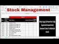 How To Maintain Automated Stock In Microsoft Excel | Only Copy & Paste The Tally Inward and Outward.
