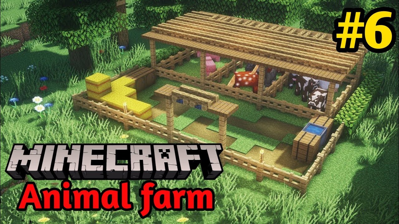 How to make Easy & simple animal farm in minercaft 1.18 | Survival ...