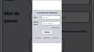 formulaire connexion 2 - class BEM et utilitaires #html #css #débutant #autodidacte #CodeurSurMobile