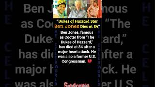 Dukes of Hazzard Star Ben Jones Dies at 84 |#Cooter #BenJones#death  #DukesOfHazzard#shorts