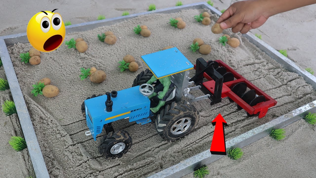 DIY MINI TRACTOR MAKING POTATO FARMING USING MODERN TECNOLOGY SCIENCE PROJECT 