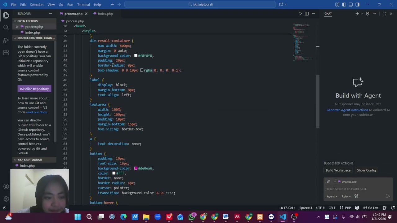 Demo Program Kriptografi Caesar Cipher Berbasis Web Menggunakan PHP