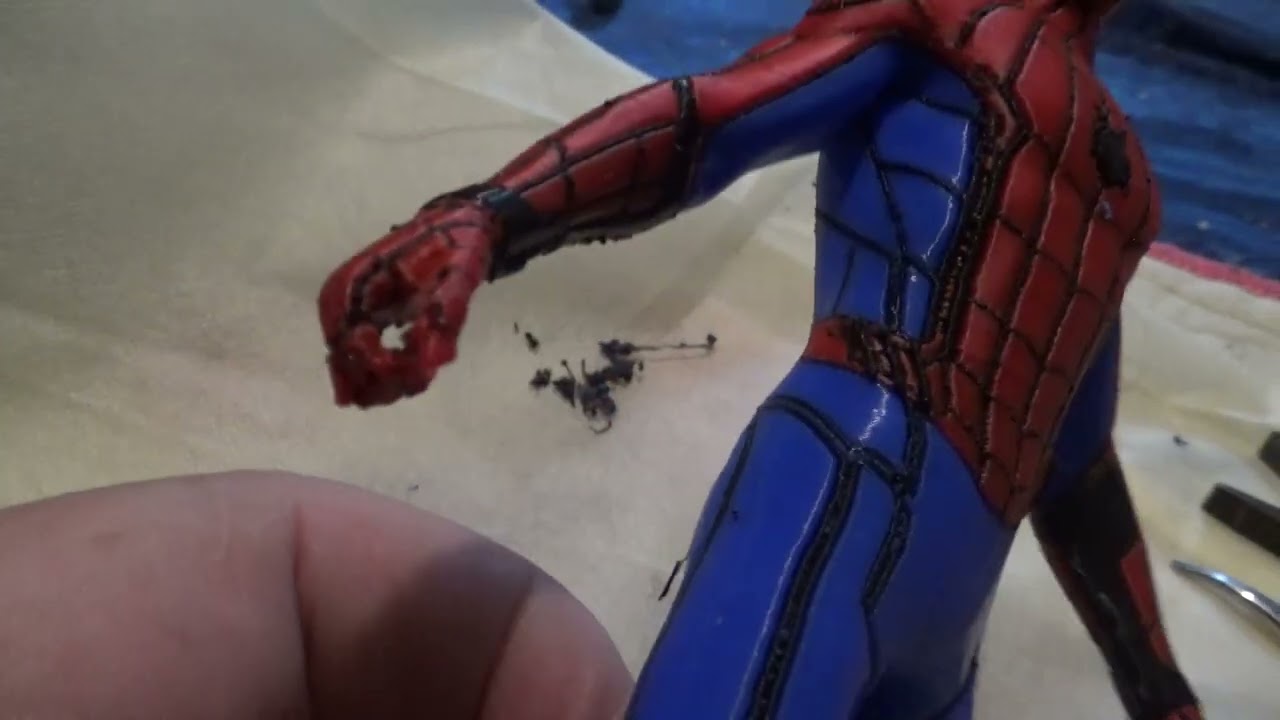 Using an Ultrasonic knife to remove supports.