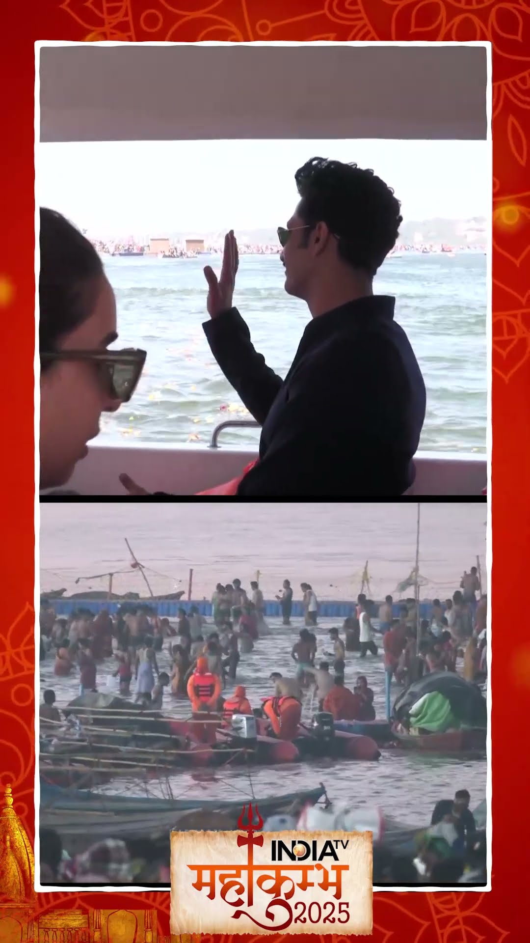 ‘छावा’ रिलीज से पहले #vickykaushal का #mahakumbh में स्नान #chhavamovie