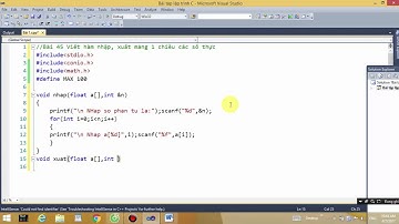 Bài tập 45.Kỹ thuật lập trình.Viết hàm nhập, xuất mảng 1 chiều các số thực