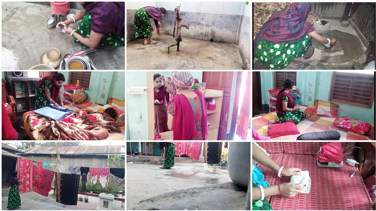 সকালে ঘুম থেকে ওঠে অসুস্থ শরীর নিয়ে সংসারের কাজ যতটুকু পারলাম সেরে নিলাম 