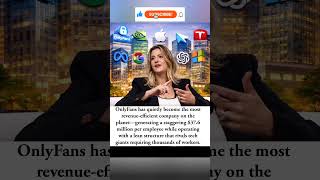 OnlyFans Now the World's Most Revenue-Efficient Company at $37.6M Per Employee.#shorts