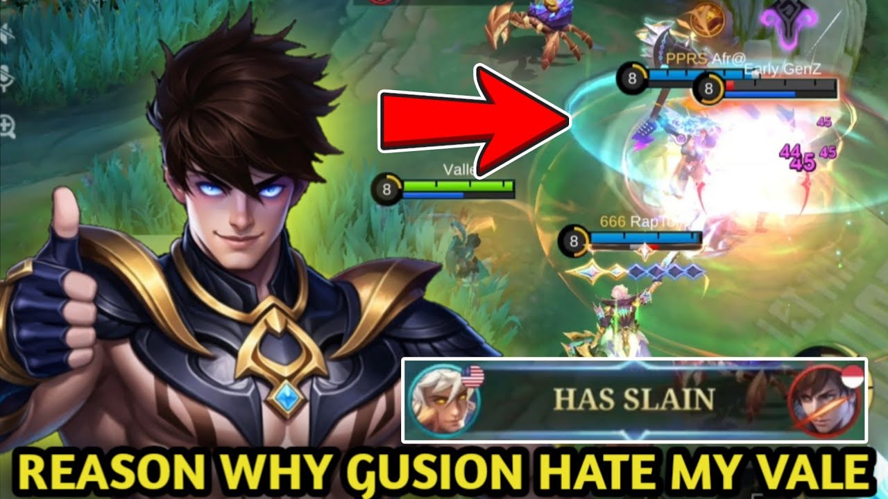 SORRY GUSION, VALE BURST DAMAGE CRAZY GAMEPLAY LOCK META GUSION MIDLANE ~ MLBB