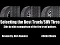 Best Truck SUV Tires 2022!!! Winter Tires!!! Side by Side Comparison of the tire tread pattern.