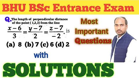 Important questions of Maths for BHU BSc entrance exam