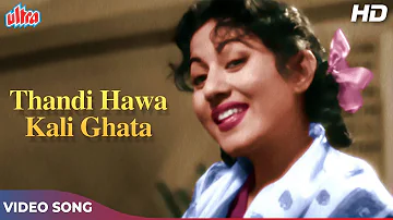 मधुबाला का रोमांटिक अंदाज़ (HD) ठंडी हवा काली घटा : Guru Dutt, Geeta Dutt Songs | Mr & Mrs 55 (1955)