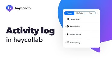 Activity Log in Heycollab Project Management Tool | Heycollab