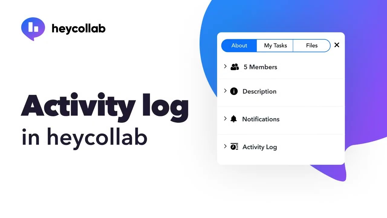 Activity Log in Heycollab Project Management Tool | Heycollab