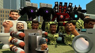NEW WASHING MACHINE VS NEW MECHA PROJECTOR MAN AND BOOMBOX MAN BOSS VS SKIBIDI TOILET BOSSES ( GMOD)