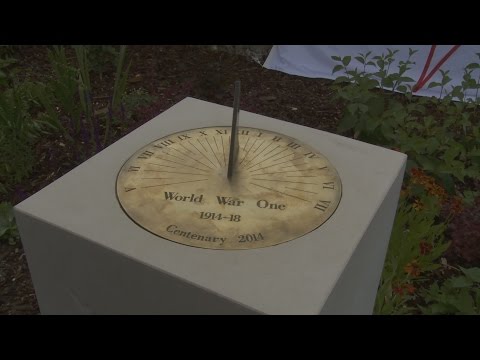 WW1 Sun Dial Unveiling Haverhill East Town Park 04 August 2014