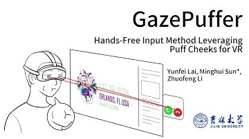 GazePuffer : Hands-Free Input Method Leveraging Puff Cheeks for VR (IEEE VR 2024 preview video)