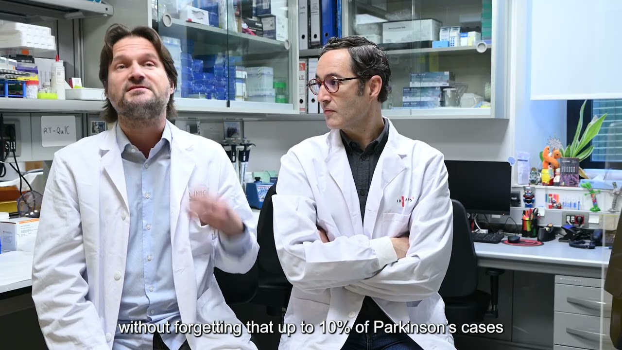 IDIBAPS researchers Yaroslau Compta and Rubén Fernández explain their research on Parkinson’s