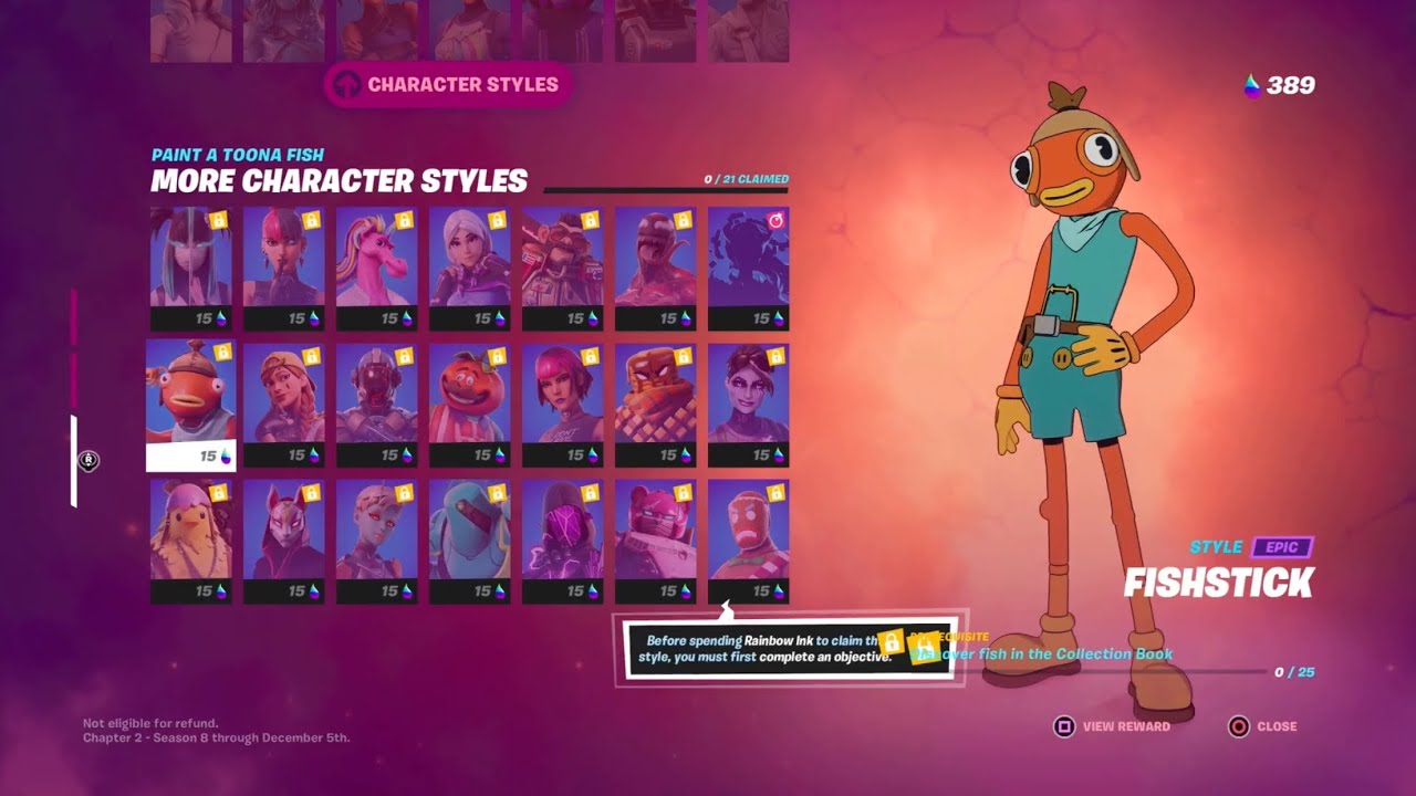 All The New Styles For Toona Fish In The New Fortnite Update YouTube