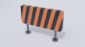 Hurdle Traffic Barrier 3D Model