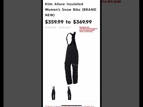 Motorhelmets Store Pick-up - Klim Allure & Allure Insulated Women's Snow Bibs #shorts