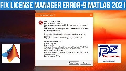 Fix License Manager Error in MATLAB " Licence checkout Failed "