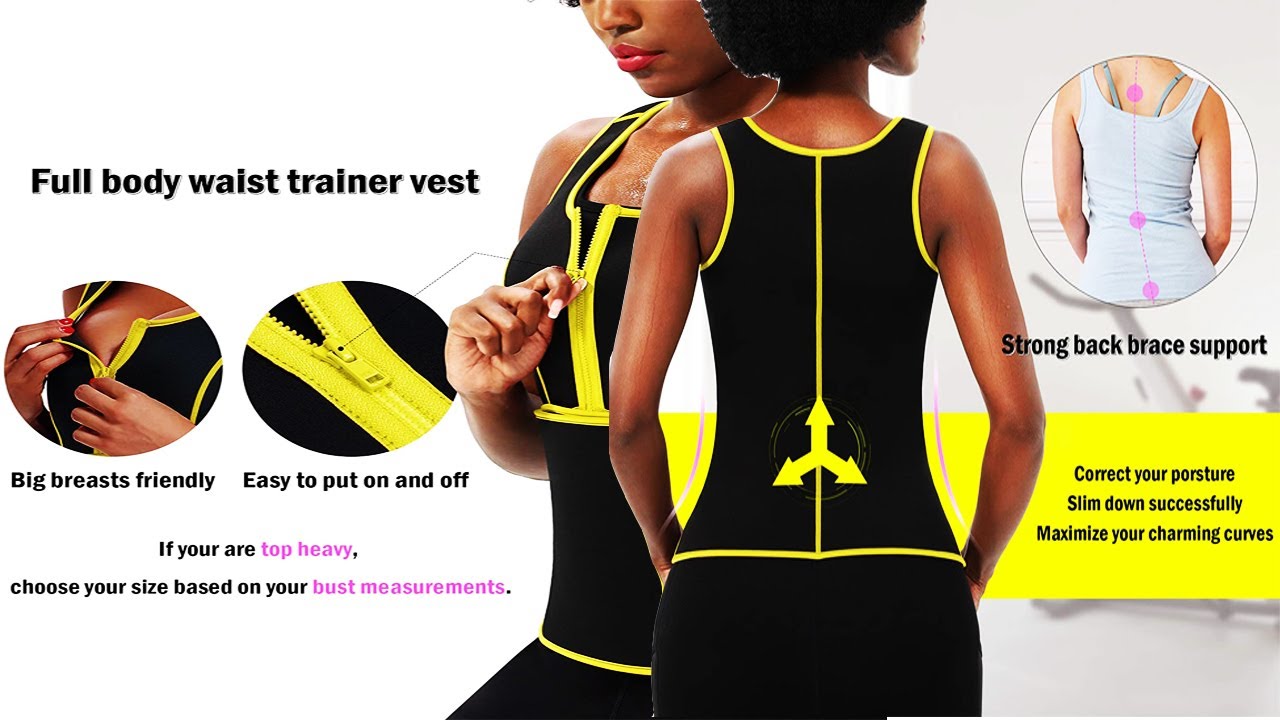 ALONG FIT Waist Trainer Sweat Sauna Vest for Women Waist Trainer Corset Fitness Weight