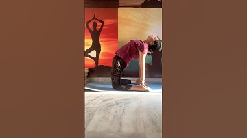 How to do camel pose practice ￼￼(ustrasana)back bend yoga#view #sumanlifestyle #yogapractice ￼