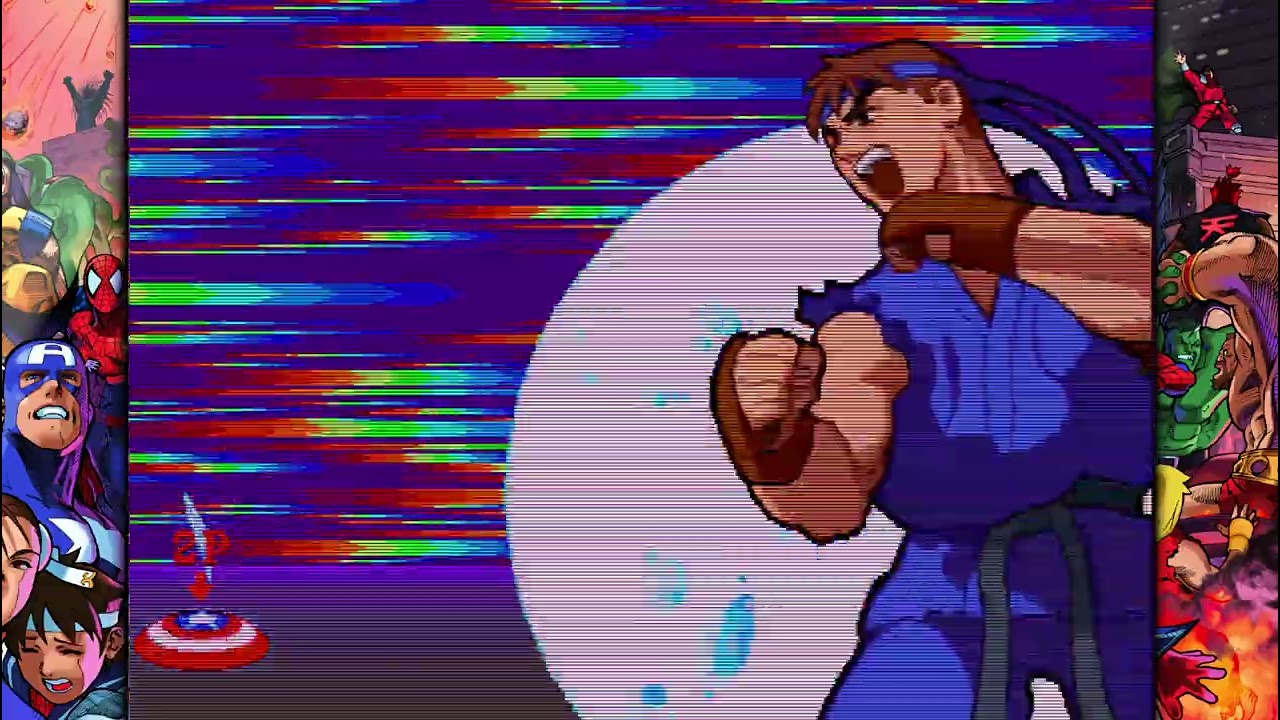 Norimaro & Ryu VS Captain America & Ken – Marvel Super Heroes vs. Street Fighter