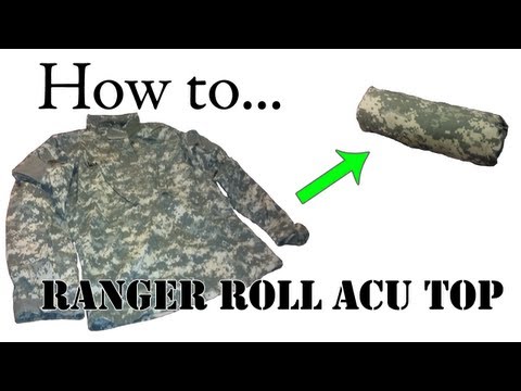 Army Packing Hack: How to Ranger Roll Your ACU Jacket - Folding Uniform for Basic Training