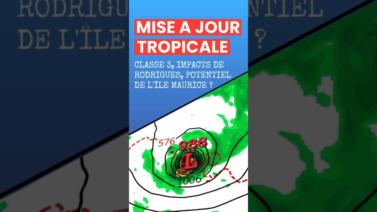 Impacts du cyclone à Rodrigues, impacts potentiels pour Maurice ?! #weather #maurice #cyclone
