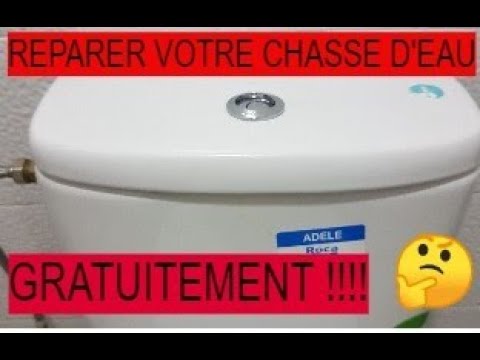 Réparer reservoir chasse d'eau - how to fix a leaky toilet - YouTube