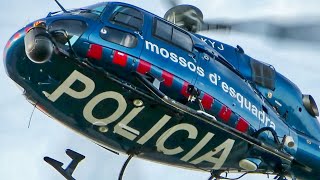 Police helicopter searching - Mossos d'Esquadra HELIX01 AS355NP EC-KYJ