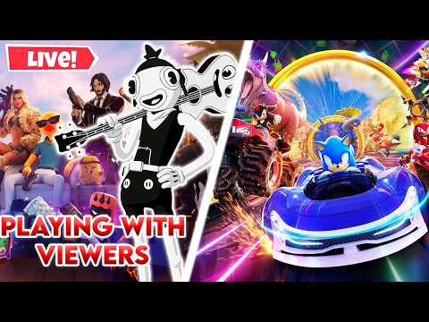 🔴FORTNITE PLAYING WITH VIEWERS & SONIC RACING CROSSWORLDS LATER