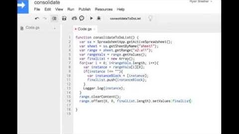 Learn Apps Script- My ToDo List #1