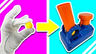 I DESTROYED 2 MARBLE RUNS With A CANNON!!! + RAPID FIRE!!! + SLOW MOTION!!!