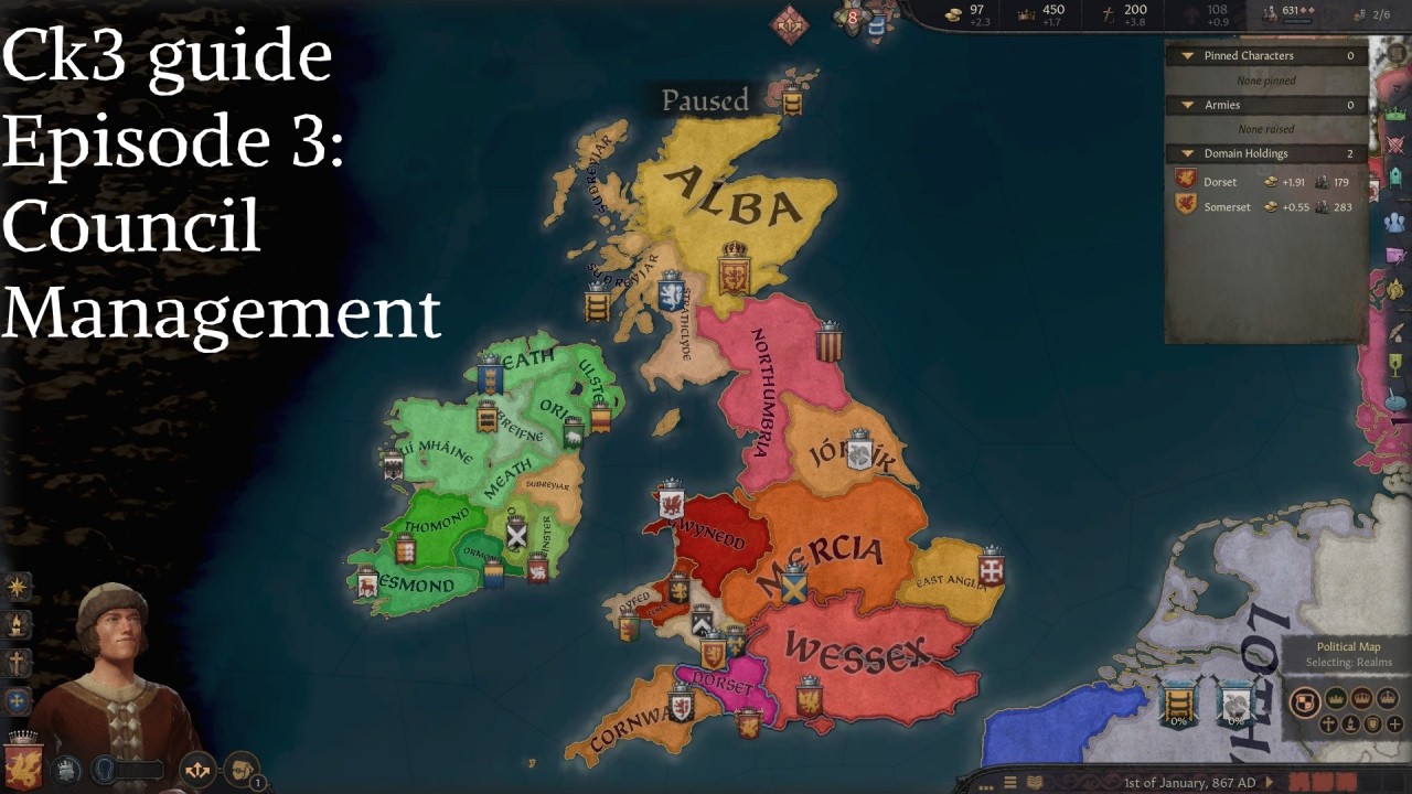 Crusader Kings 3 New Player Guide: Episode 3:Council Management