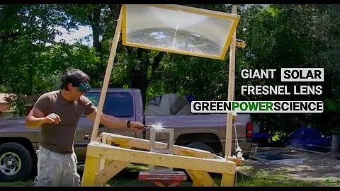 Fresnel Lens Solar Power Foundry Obsidian Farm 3800 ˚ F 2100˚ C Fresnel Optics greenpowerscience