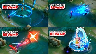 4 REVAMP JJK SKINS | GOJO, ITADORI, NOBARA AND MEGUMI | JJK EVENT RESALE 2026 MLBB
